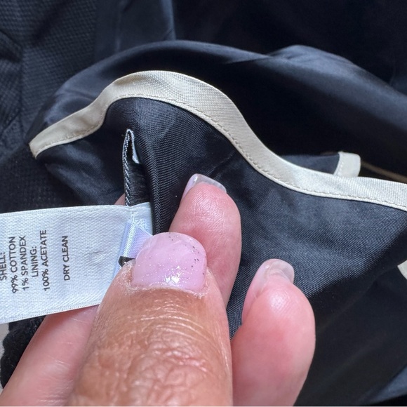 LOFT Black Blazer with Gold Accents. Ptp 18” - Picture 7 of 8